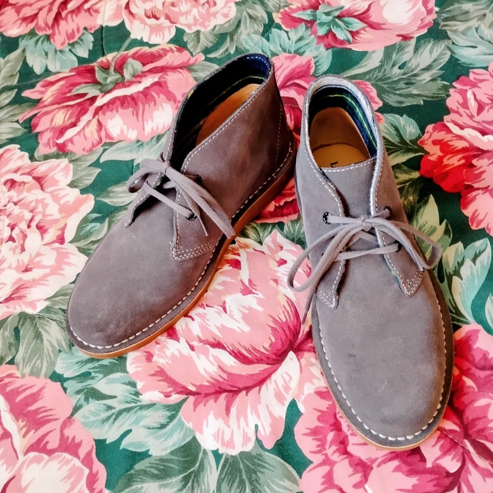 Women's Grey Chukka Shoes, Leather, L.L. Bean - Picture 2 of 4